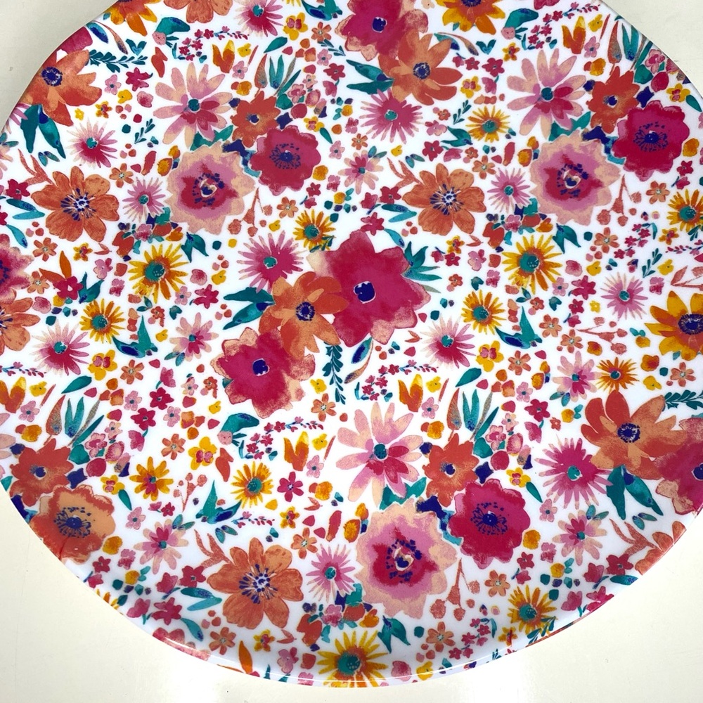 Rachel Ashwell Floral Melamine Plates Set of 4 - Picture 5 of 7